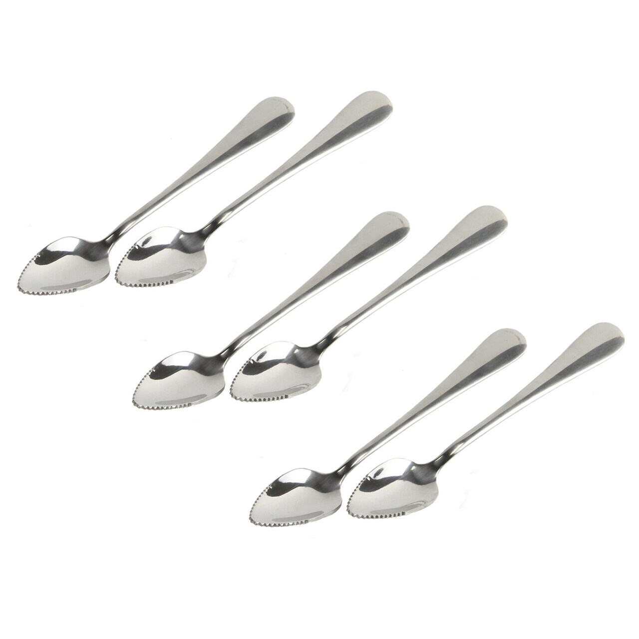 Chef Craft 2pc Serrated Edge Stainless Steel Grapefruit Spoons Set